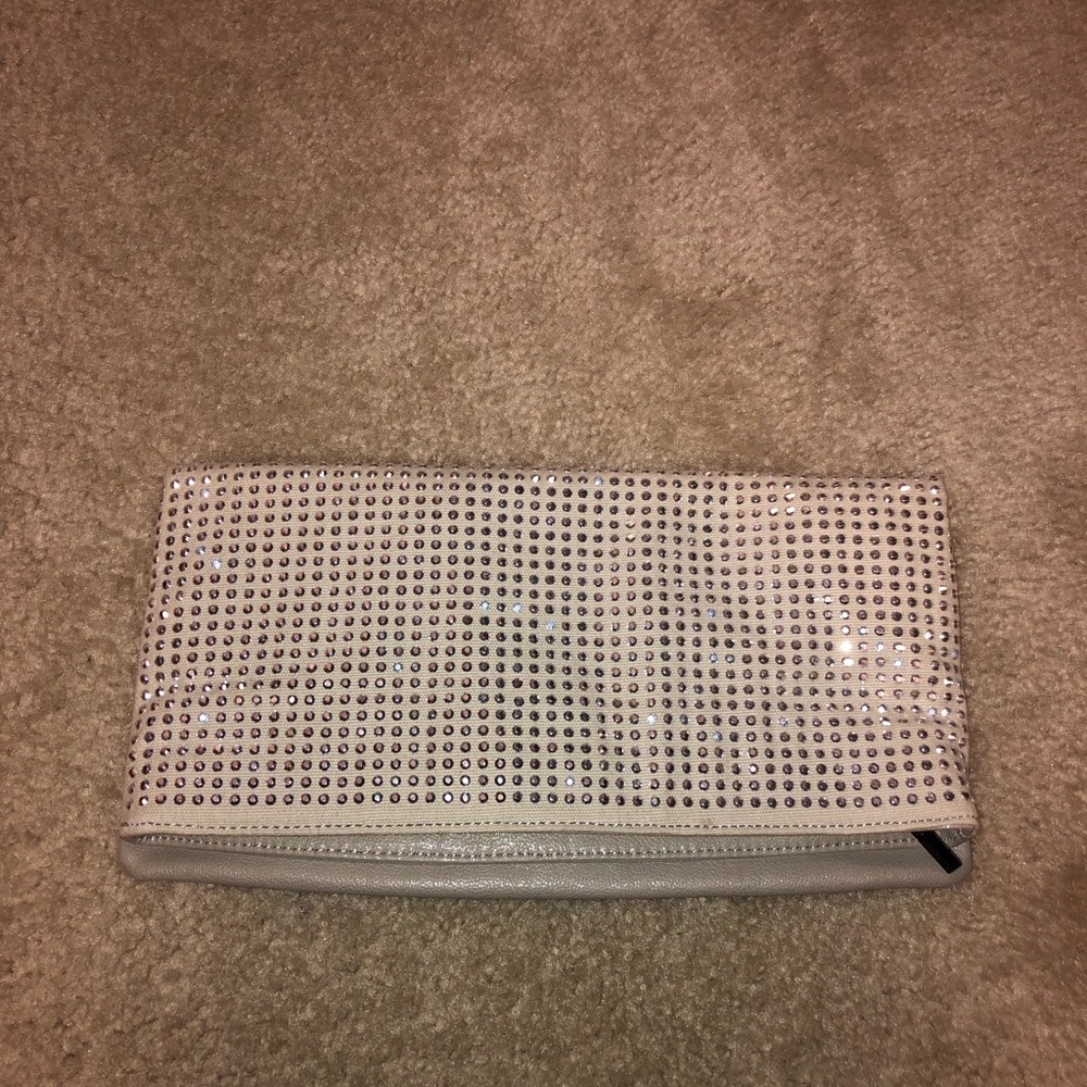Bcbg generation grey party clutch
